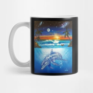 Dolphin three worlds Mug